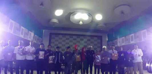 Wali Kota Malang Sutiaji didampingi jajaran stakeholder me-launching program SPPT PBB 2020 di Hall Kartini Imperial Building, Kamis (27/2).