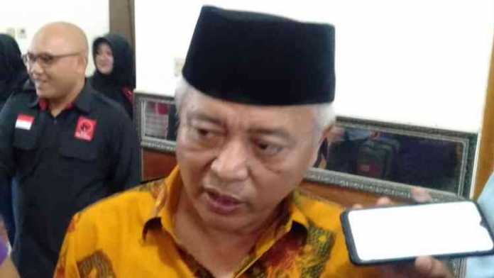HM Sanusi Saat ditemu di Kantor DPC PDI Perjuangan Kabupaten Malang. (Toski D).