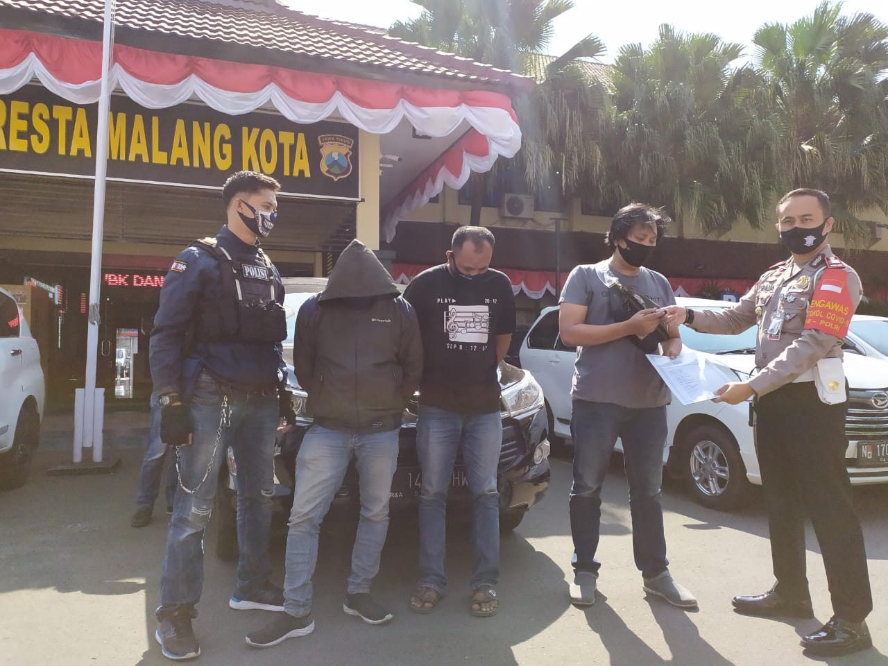 Satlantas Polresta Malang Kota Bantu Tangkap Pelarian Mobil Rental dari Surabaya