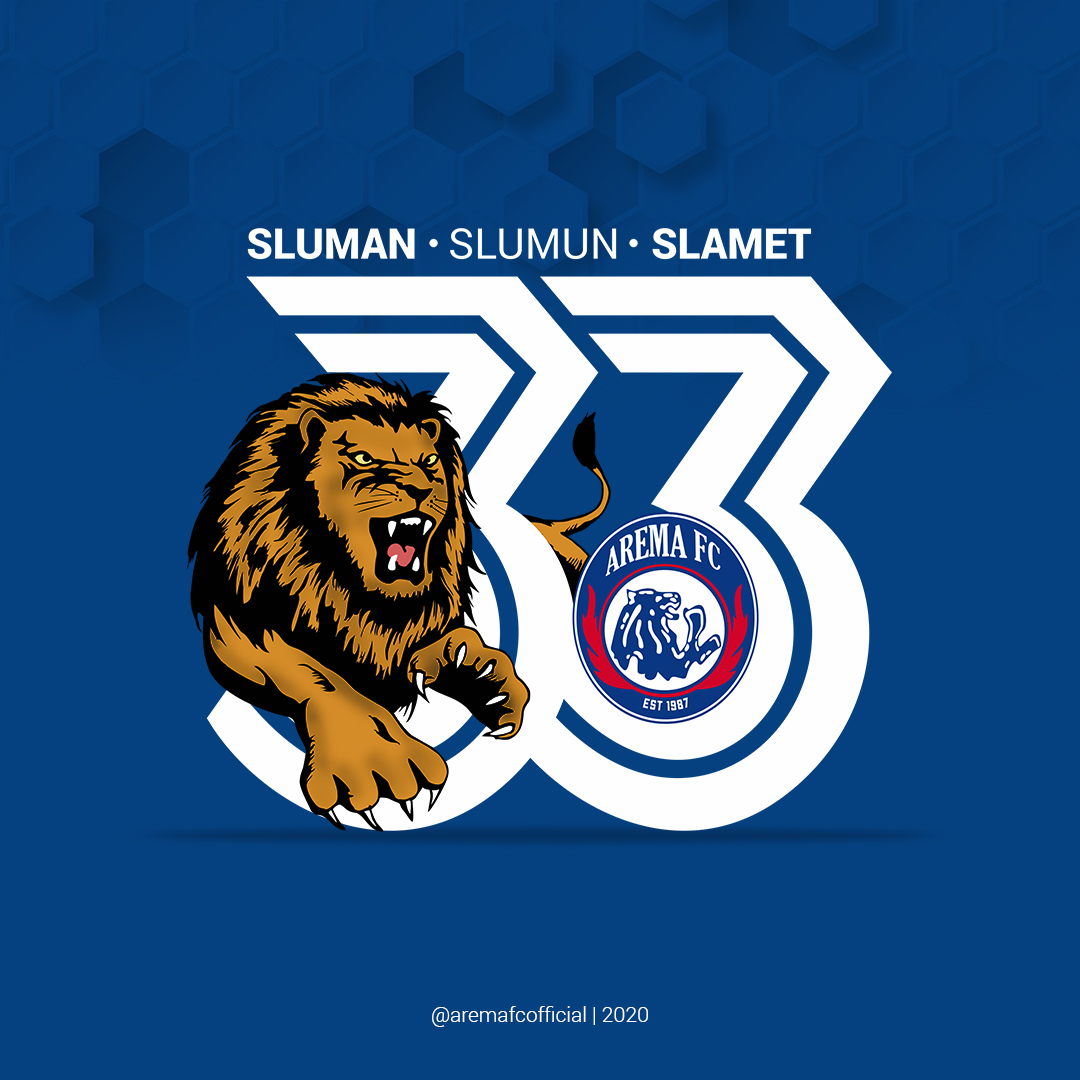 Arema FC Luncurkan Logo dan Jargon “Sluman Slumun Slamet” di HUT ke-33
