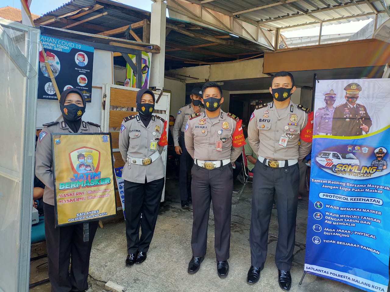Samling Bermasker Pelayanan Jemput Bola Satlantas Polresta Malang Kota