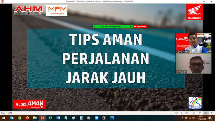 MPM Honda Bagi Tips Cari_Aman Perjalanan Jauh untuk Pelajar Lewat Webinar
