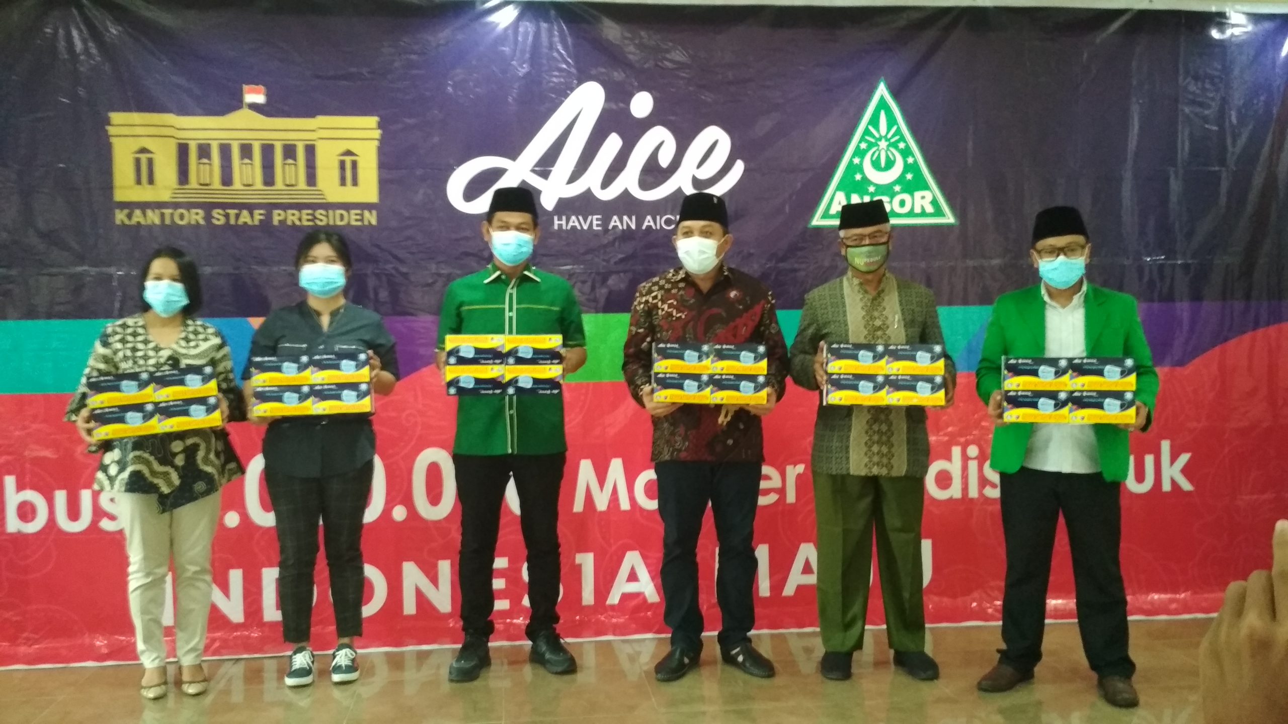 Aice Group Sumbang 20 Juta Masker, Perkuat Pencegahan Covid-19