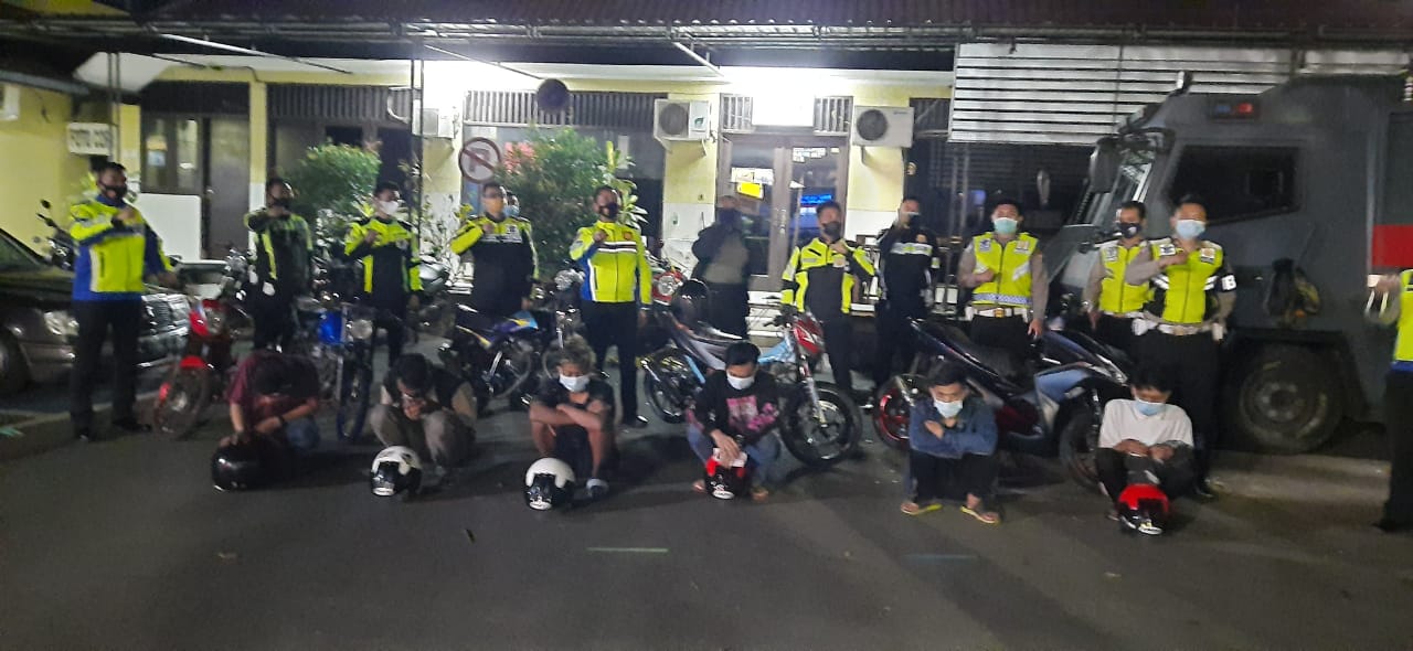 Diduga Balap Liar, Belasan Motor Terciduk Patroli Polresta Malang Kota