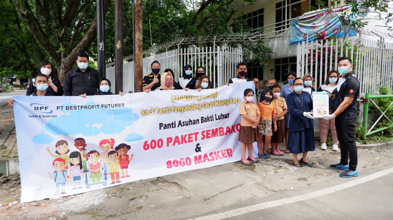 BPF ‘Caring’, Donasikan Sembako dan Ribuan Masker ke Panti Penyandang Cacat