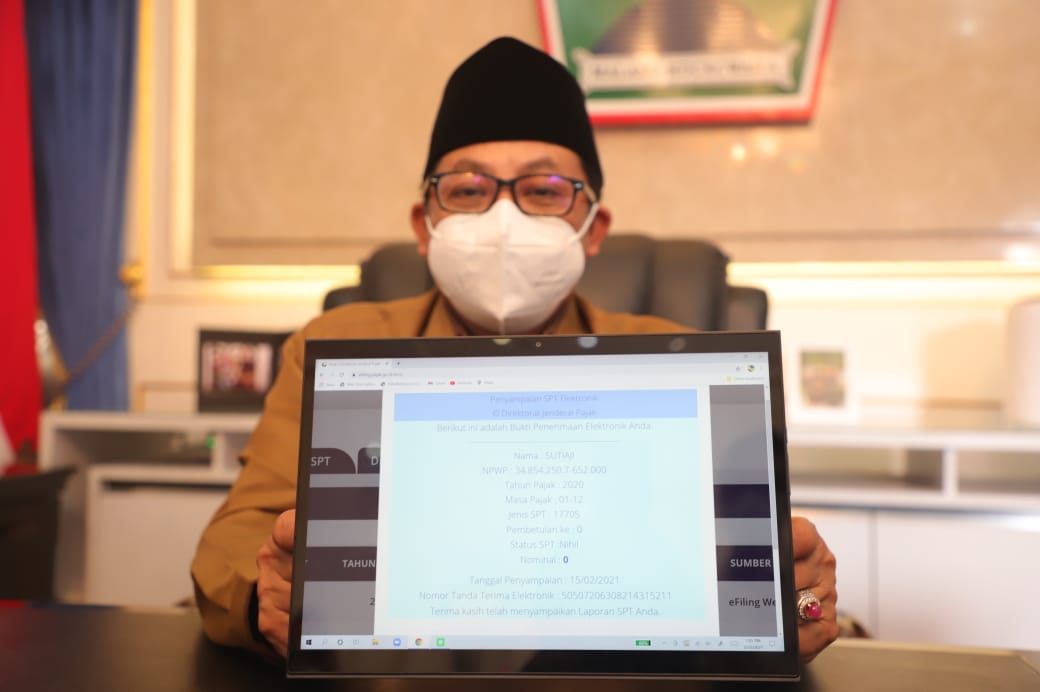 Laporan Mudah Melalui e-Filing, Wali Kota Malang Ajak Warga Tertib Bayar Pajak
