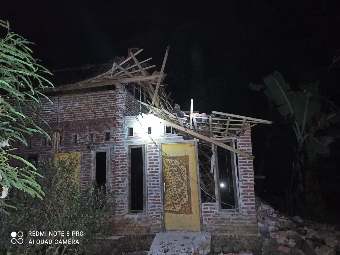 Ratusan Bangunan Rusak di 14 Kecamatan Wilayah Kabupaten Malang Akibat Gempa