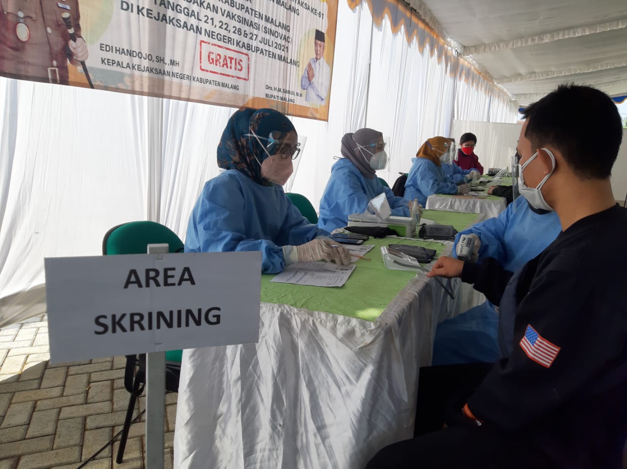 Peringati HBA ke-61, Kejari Kabupaten Malang Gelar Vaksinasi Massal