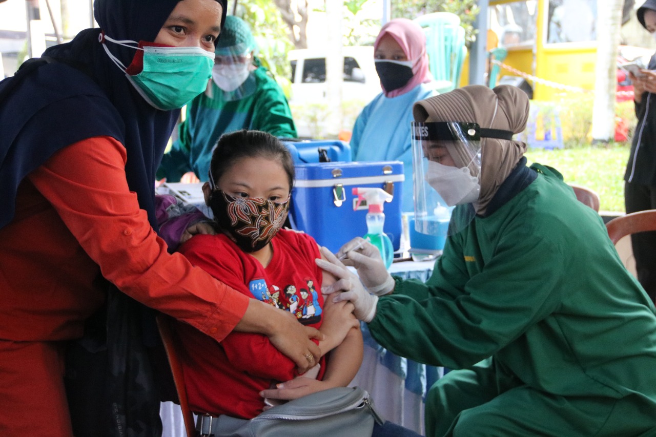 Ratusan Difabel Ikuti Vaksinasi Merdeka Semeru Polres Malang