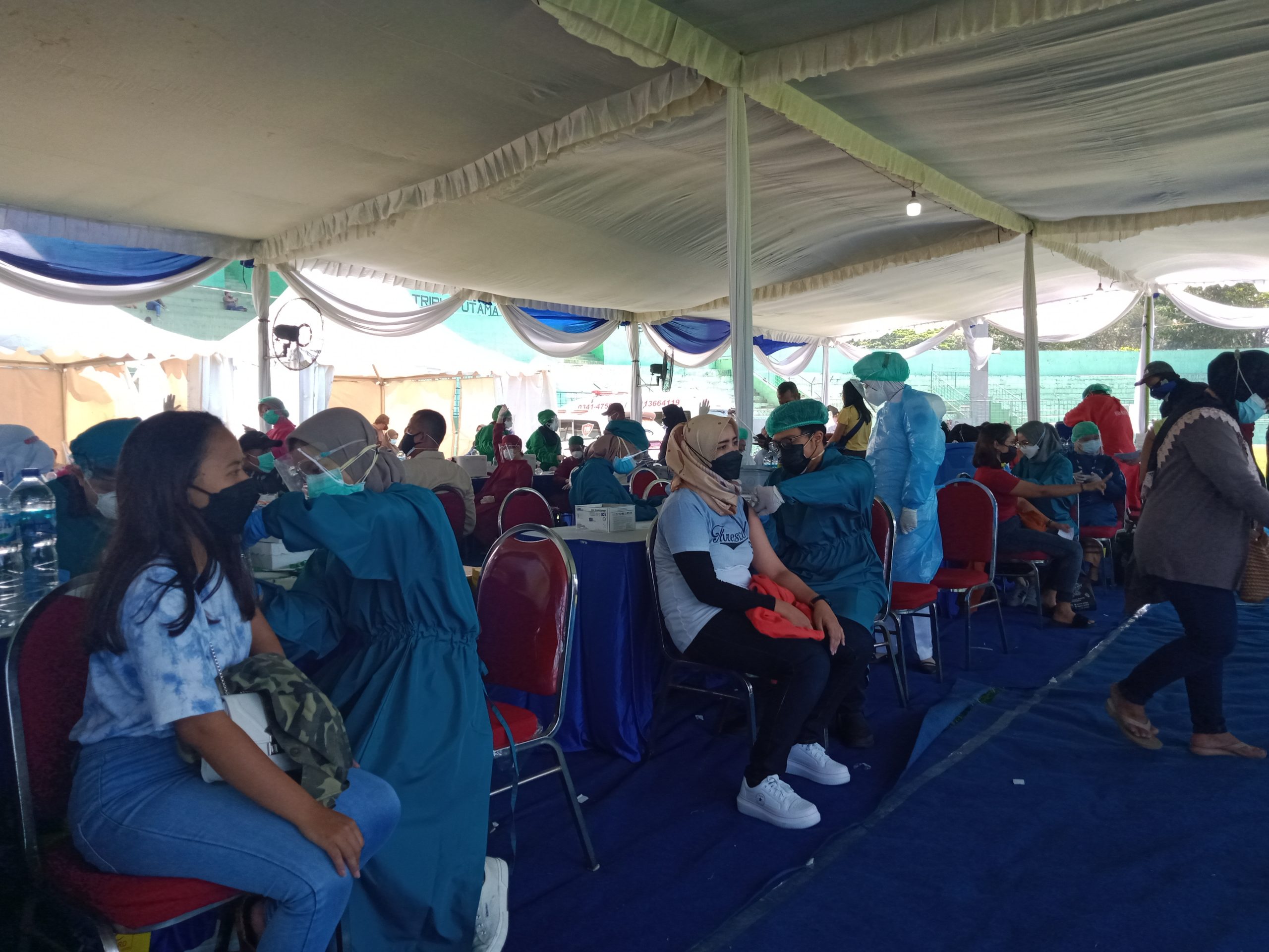 Alhamdulillah Vaksinasi Massal Tertata Rapi meski Wali Kota Malang Sempat Khawatir Crowded