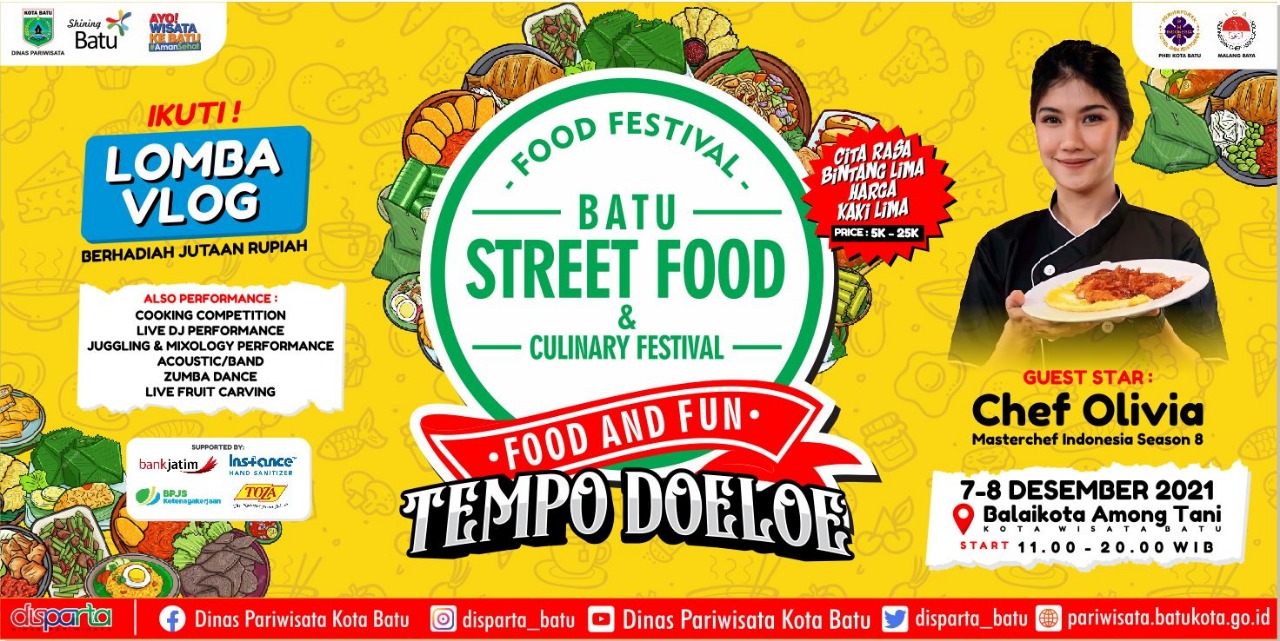 Kane Lop! Disparta Kota Batu Kembali Hadirkan Batu Street Food Festival 2021