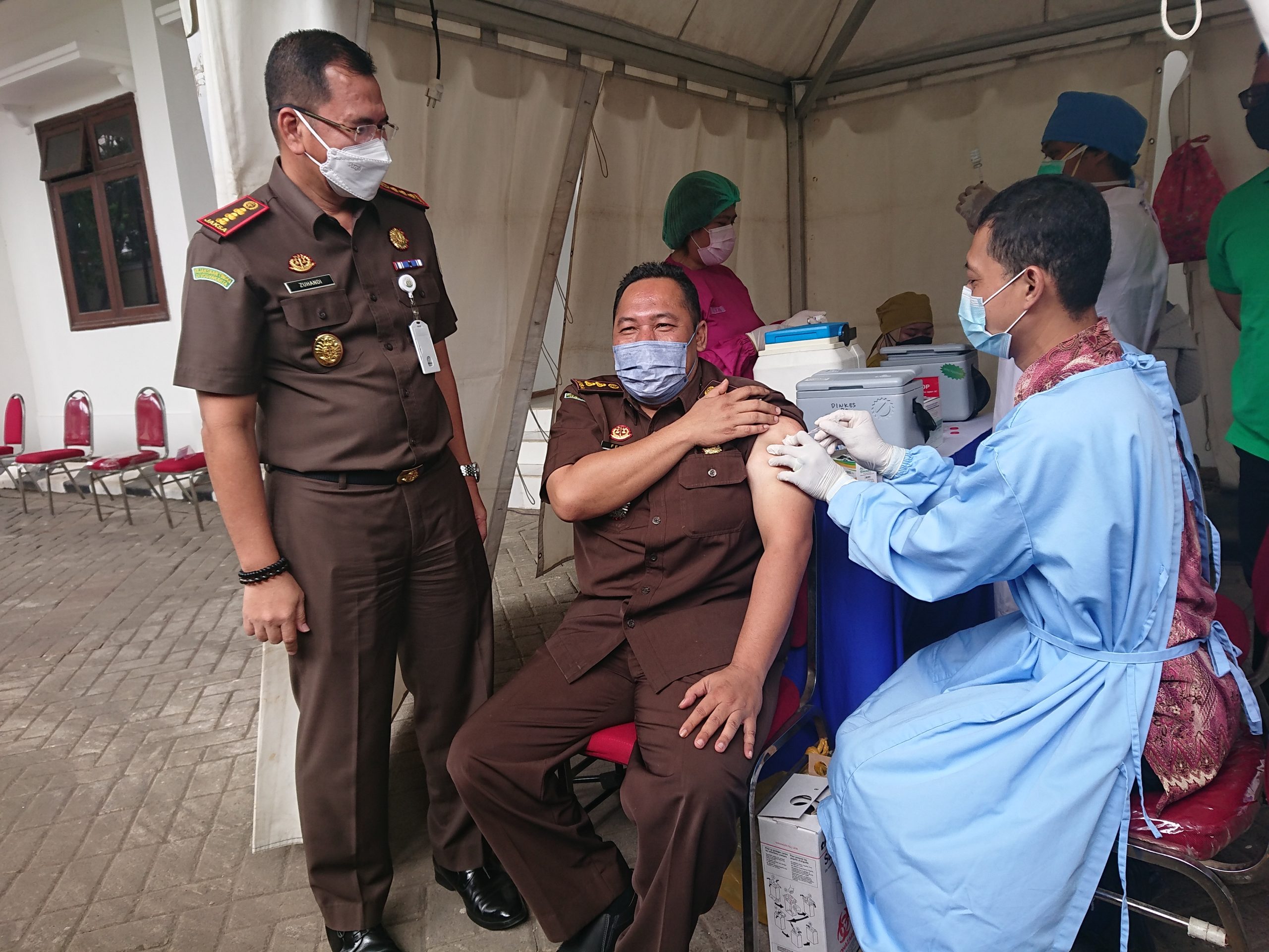 Kejari Kota Malang Gelar Vaksinasi Booster dan Launching Sahabat Pers