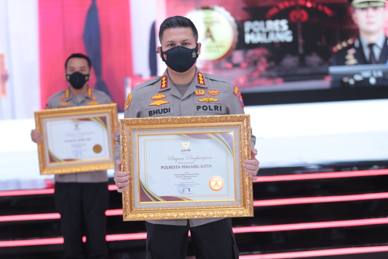 Berkat Inovasi Unggulan Pelayanan Publik, Kemenpan RB Beri Penghargaan Polresta Malang Kota