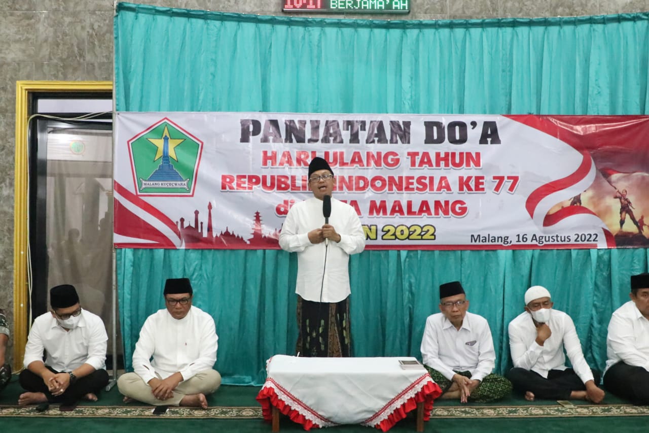 Wali Kota Malang Pimpin Panjatan Doa Jelang HUT ke-77 RI