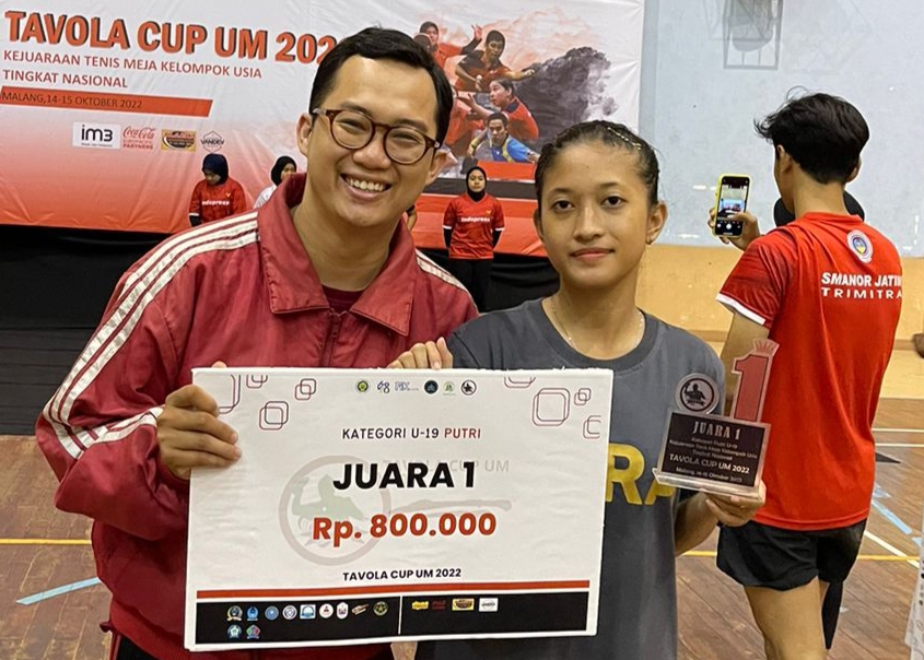 Atlet Putri Tenis Meja Mengulang Prestasi Gemilang di Ajang Tavola Cup UM 2022