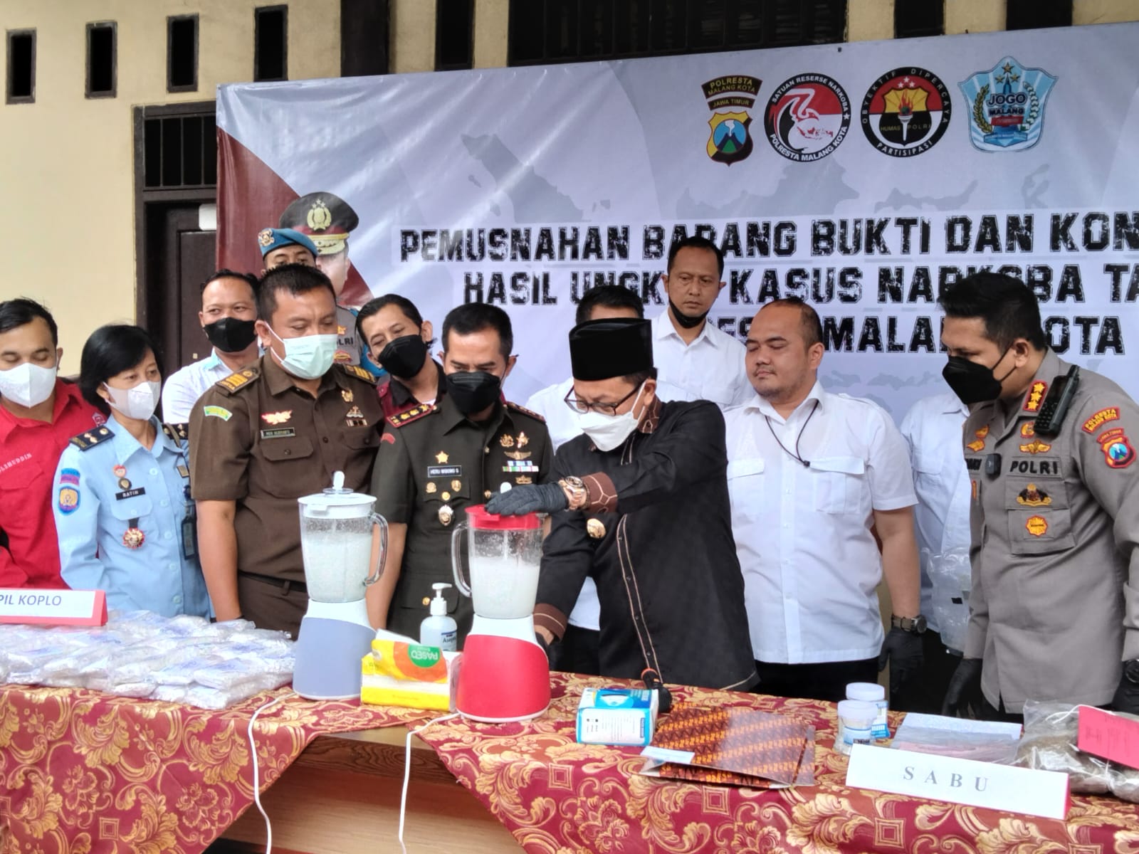 Polresta Malang Kota Musnahkan BB Narkoba Hasil Operasi Mulai Agustus hingga November