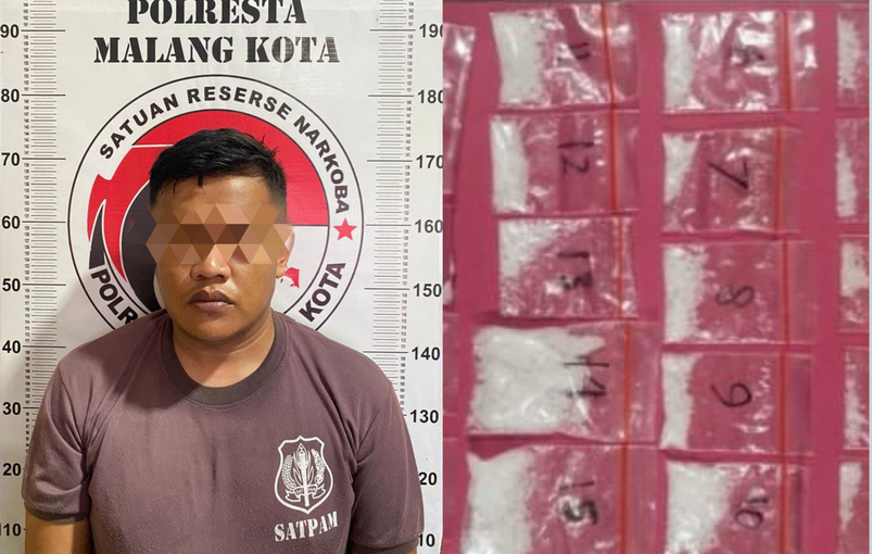 Security Perum Jasa Tirta I Terlibat Narkoba, Polisi Amankan 49 Gram Sabu-sabu