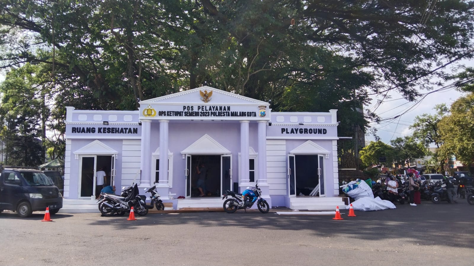 Posyan Heritage Satlantas Polresta Malang Kota Terlihat Megah