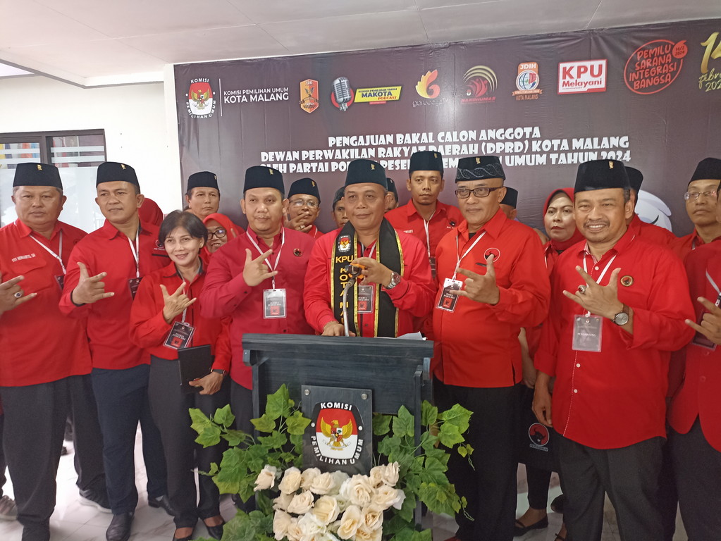 PDIP Kota Malang Daftarkan Seluruh Bacaleg ke KPU