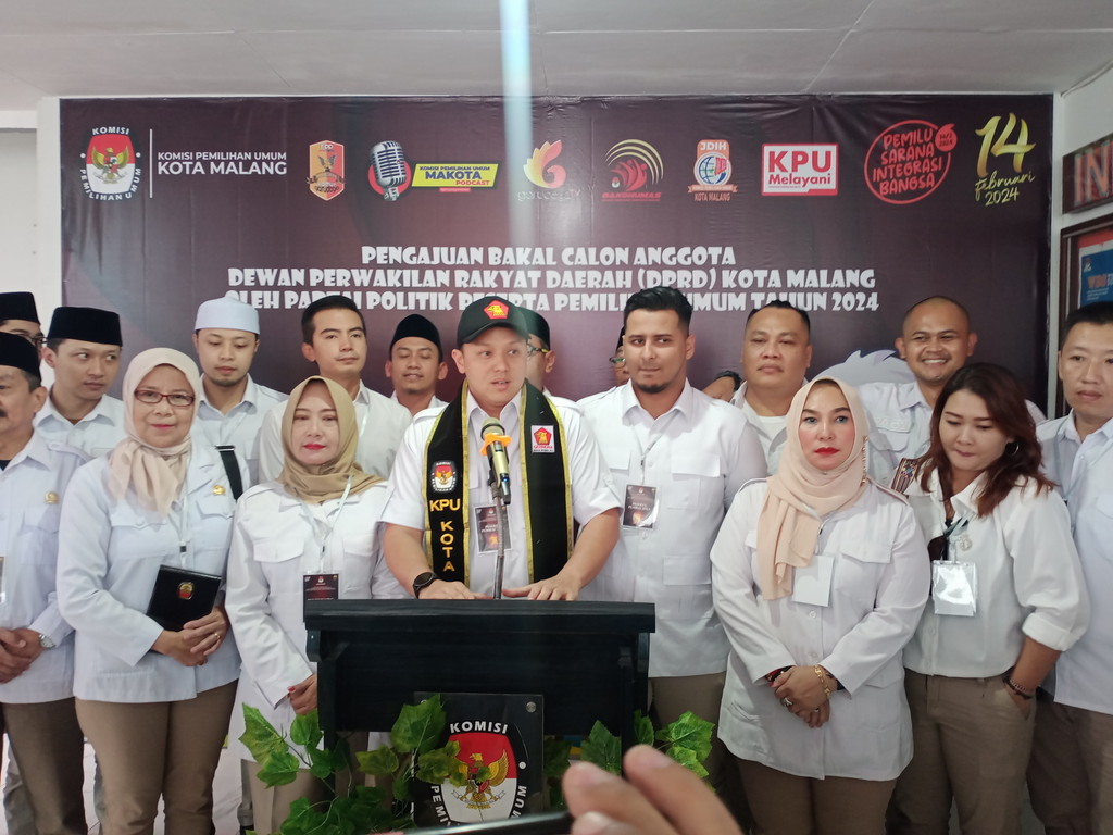 Daftar Bacaleg ke KPU, Gerindra Kota Malang Klaim 50 Persen Kader Milenial