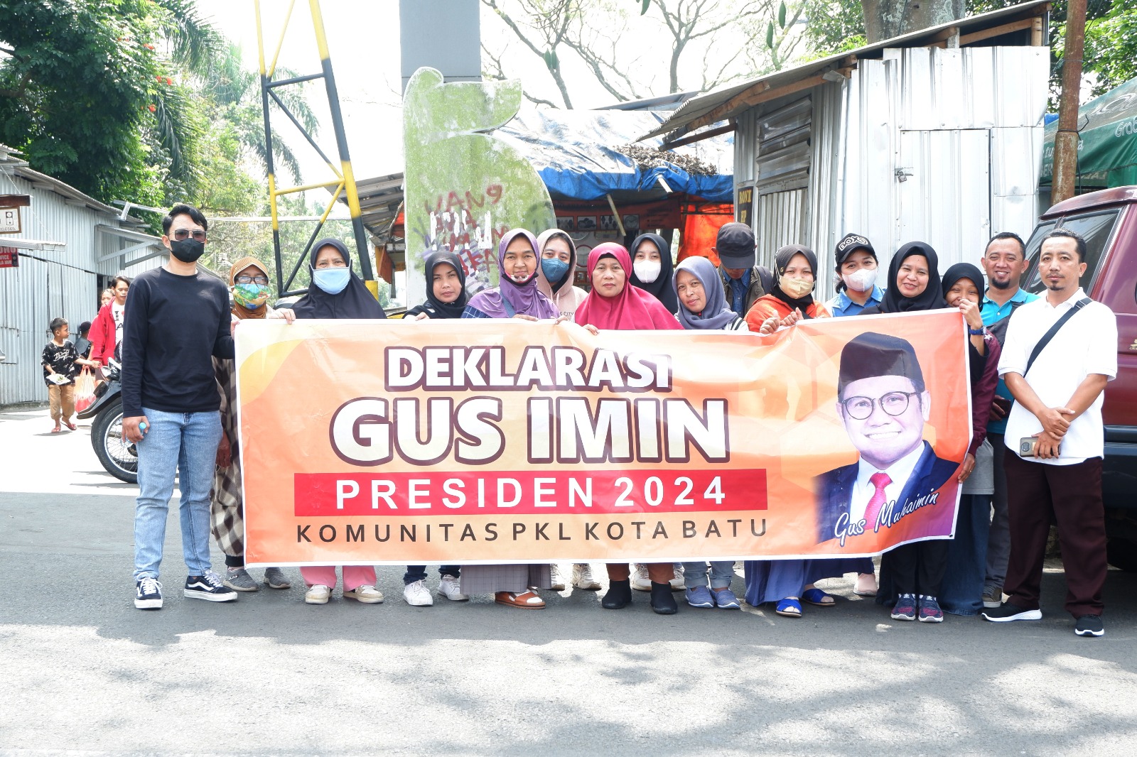 Komunitas PKL Kota Batu Deklarasikan Dukungan Gus Imin Presiden 2024