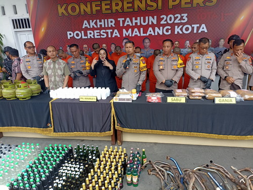 Polresta Malang Kota Amankan Puluhan Kilogram Narkoba Selama 2023