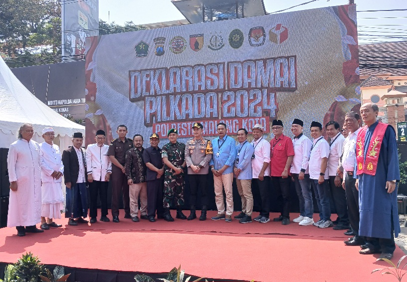 Polresta Malang Kota Kukuhkan Walpri dan Deklarasi Damai Pilkada 2024