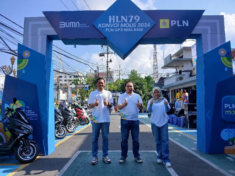 Kampanye Energi Baru di HLN ke-79, PLN UP3 Malang Gelar Konvoi Ratusan Motor Listrik