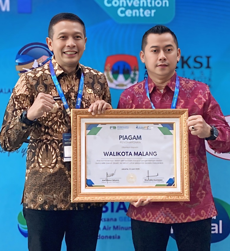 Wali Kota Malang Raih Penghargaan Nasional atas Komitmen Kembangkan Perumda Tugu Tirta