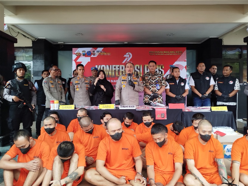 Satreskoba Polresta Malang Kota Bongkar 111 Kasus Narkoba Selama 6 Bulan, Anak di Bawah Umur Ikut Terlibat