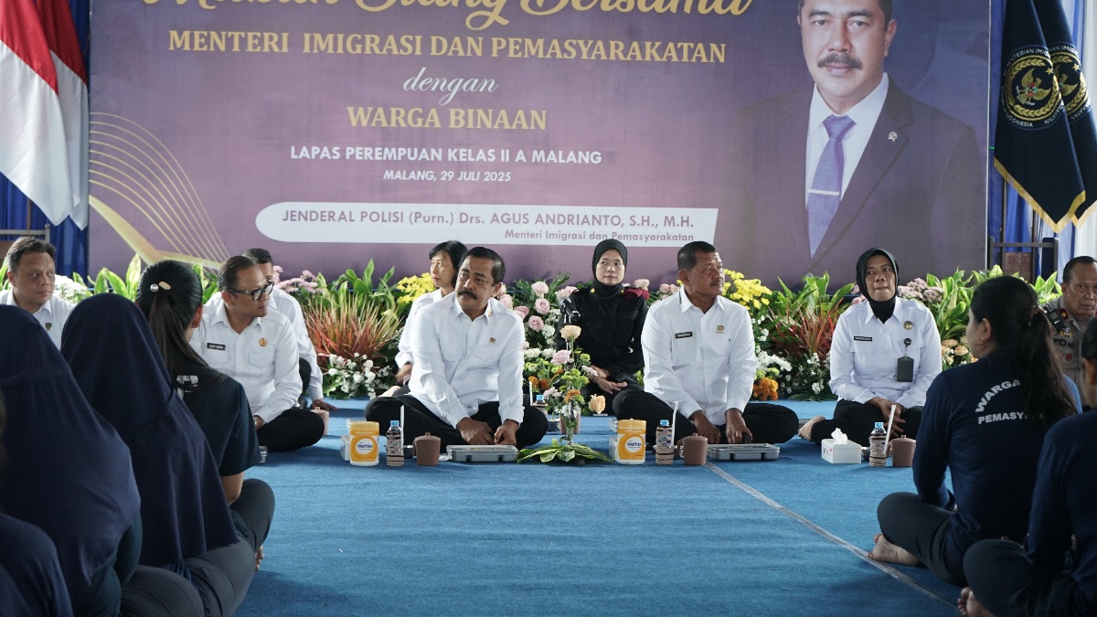 Menteri Imipas Buka Dialog dan Makan Siang Bareng Warga Binaan Lapas Wanita Malang