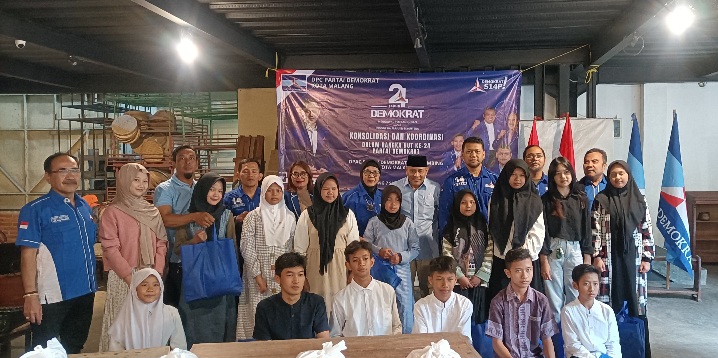 Digelar Sederhana, Partai Demokrat Kota Malang Rayakan HUT ke-24 Bersama Rakyat