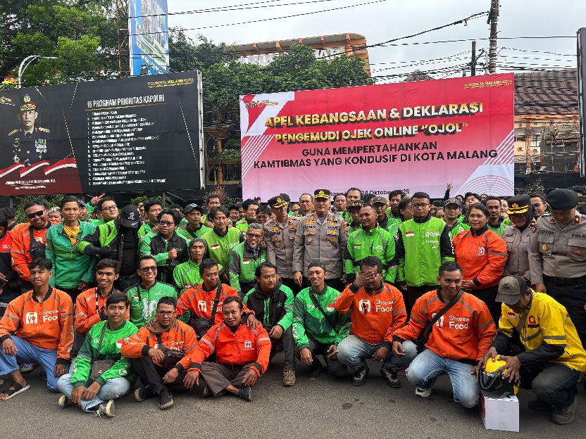Polresta Malang Kota Ajak Kolaborasi Ojol Jaga Kamtibmas