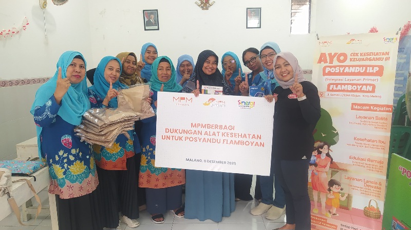 MPM Honda Jatim Dukung Posyandu RW 01 Klojen Lewat Donasi Perlengkapan Kesehatan