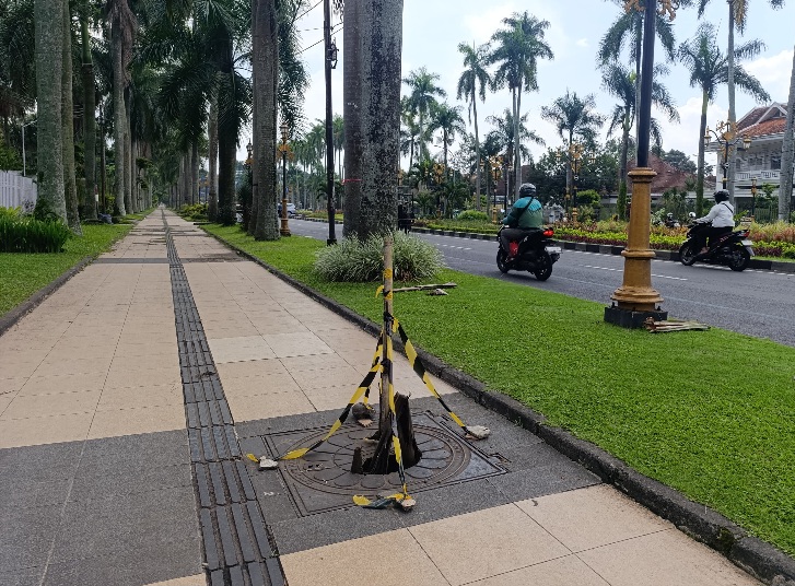 Tutup Drainase Jebol dan Berlubang, Bahayakan Pejalan Kaki di Jalan Ijen